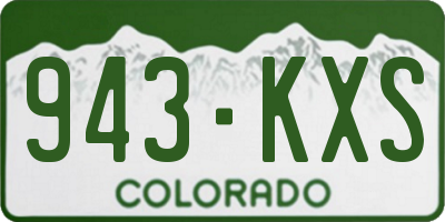 CO license plate 943KXS