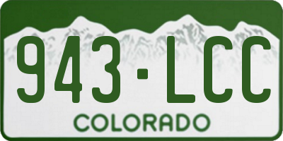 CO license plate 943LCC