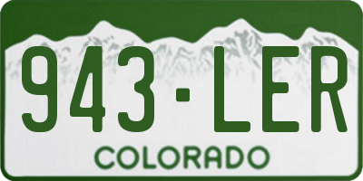 CO license plate 943LER