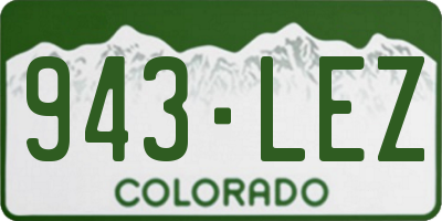 CO license plate 943LEZ