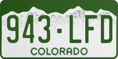 CO license plate 943LFD