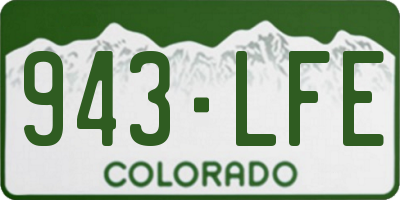 CO license plate 943LFE