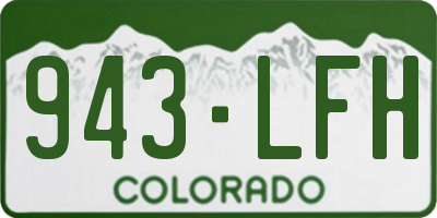 CO license plate 943LFH