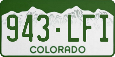 CO license plate 943LFI