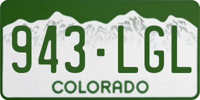 CO license plate 943LGL