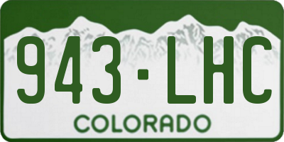 CO license plate 943LHC