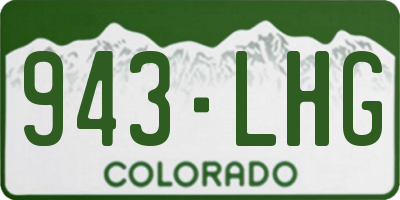 CO license plate 943LHG