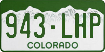 CO license plate 943LHP