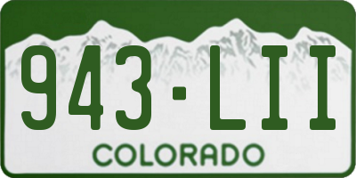 CO license plate 943LII