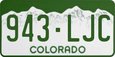 CO license plate 943LJC