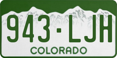 CO license plate 943LJH