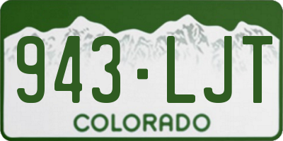 CO license plate 943LJT