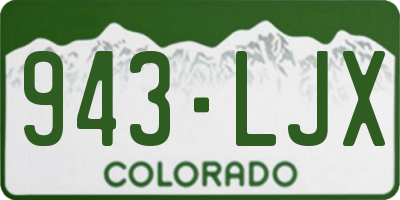 CO license plate 943LJX