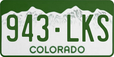 CO license plate 943LKS