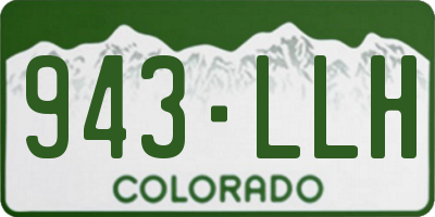 CO license plate 943LLH