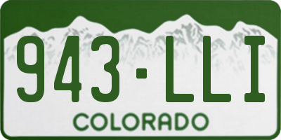 CO license plate 943LLI