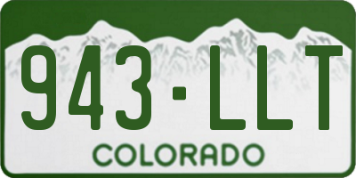 CO license plate 943LLT