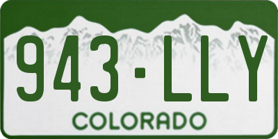 CO license plate 943LLY
