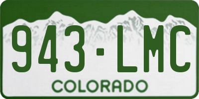 CO license plate 943LMC