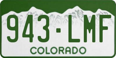 CO license plate 943LMF