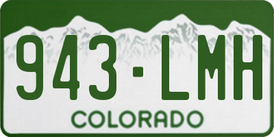 CO license plate 943LMH