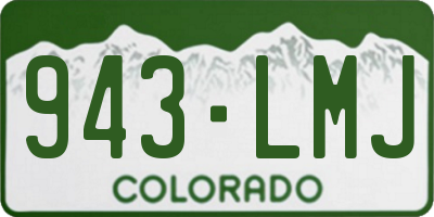 CO license plate 943LMJ