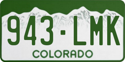 CO license plate 943LMK