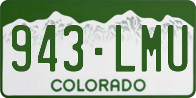 CO license plate 943LMU