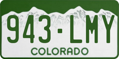 CO license plate 943LMY