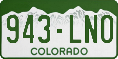 CO license plate 943LNO