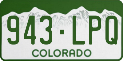 CO license plate 943LPQ