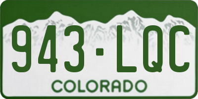CO license plate 943LQC