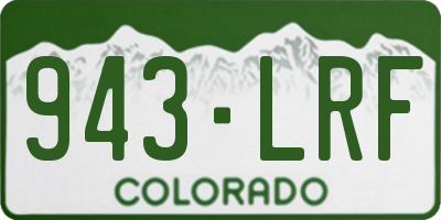 CO license plate 943LRF