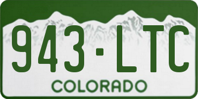 CO license plate 943LTC