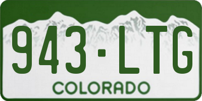 CO license plate 943LTG