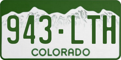 CO license plate 943LTH