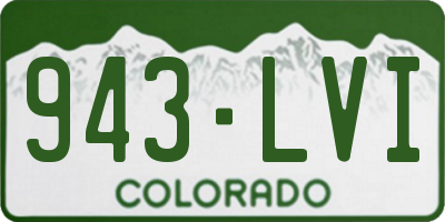 CO license plate 943LVI