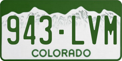 CO license plate 943LVM