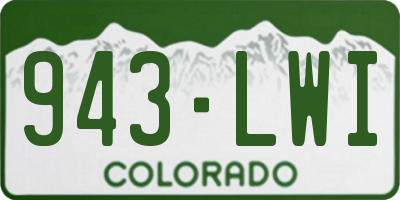 CO license plate 943LWI
