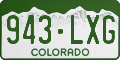 CO license plate 943LXG