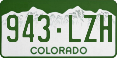 CO license plate 943LZH