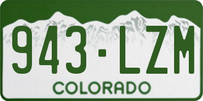 CO license plate 943LZM