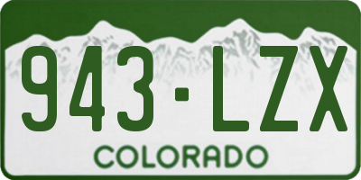 CO license plate 943LZX