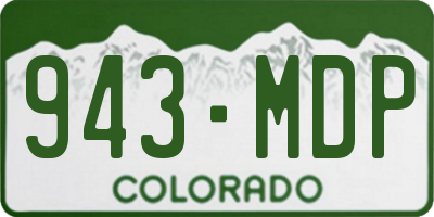 CO license plate 943MDP