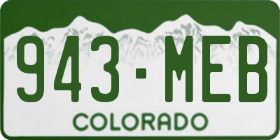 CO license plate 943MEB