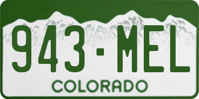 CO license plate 943MEL