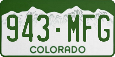 CO license plate 943MFG