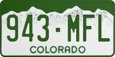 CO license plate 943MFL