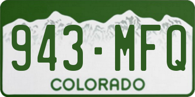 CO license plate 943MFQ