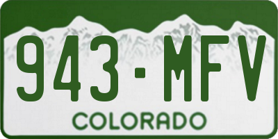 CO license plate 943MFV